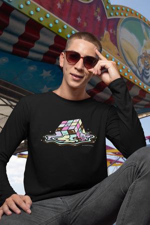 Kawaii Melting Rubix Cube Men's Long Sleeve