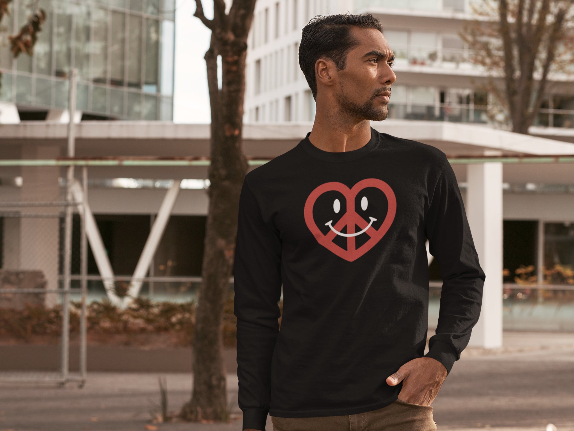 Love, Peace, & Happiness Men's Long Sleeve