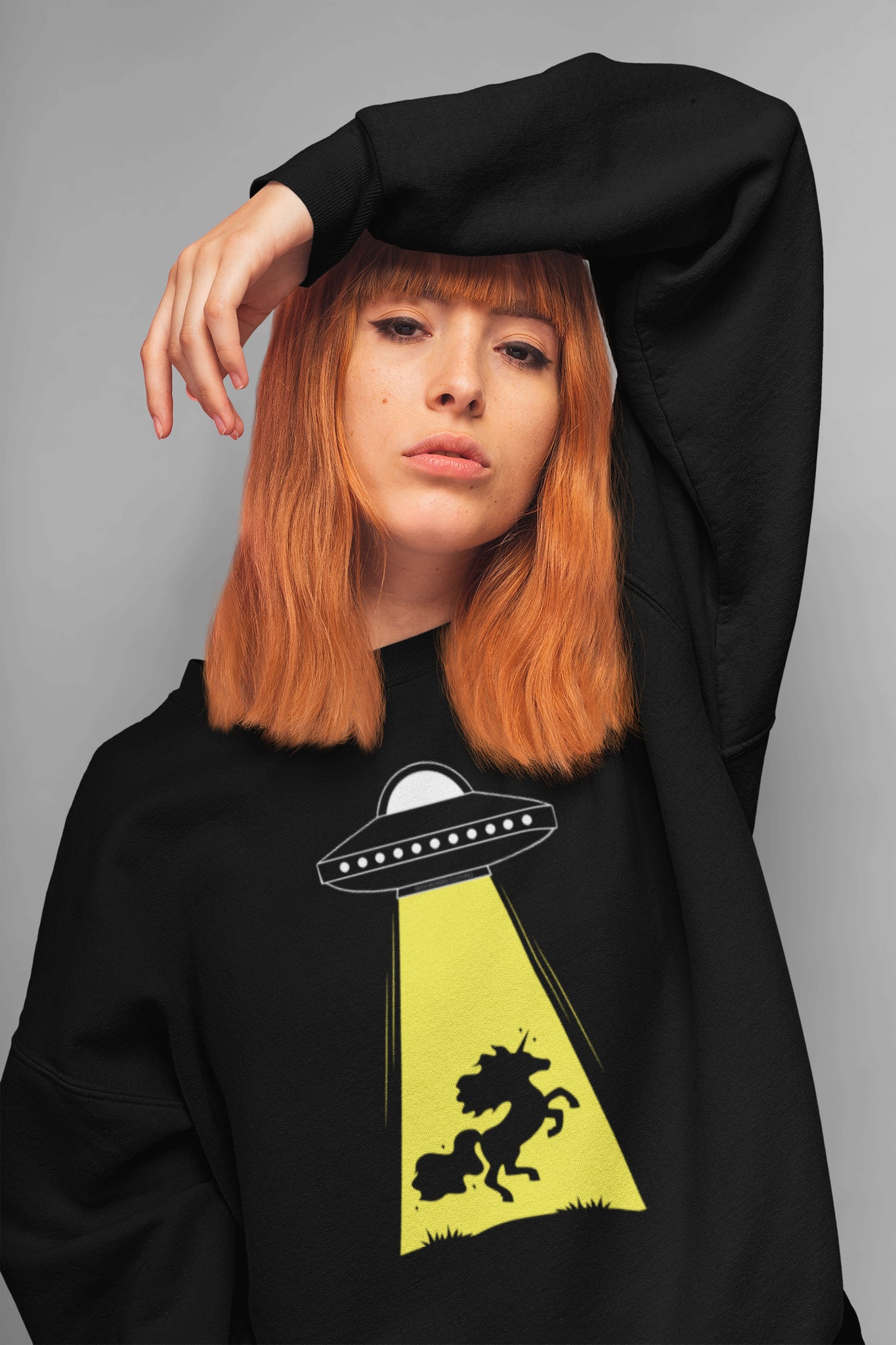 Unicorn Alien Abduction Unisex Sweatshirts