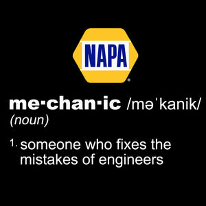 Definition Of A Mechanic White Men's Long Sleeve